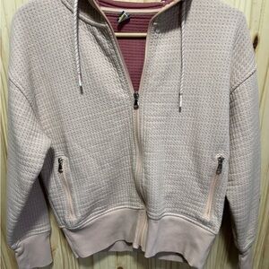 Women’s Small Get After It Zip Up Hoodie Pink Quilted